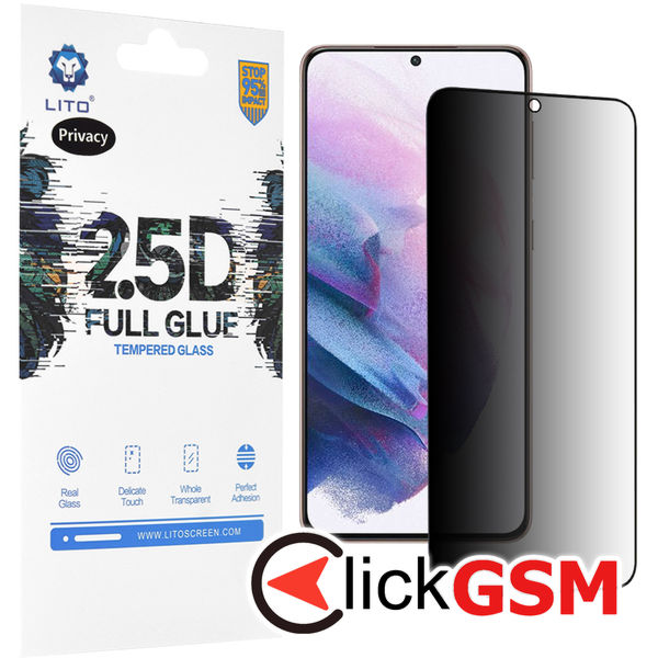 Lito - 2.5D FullGlue Glass - Samsung Galaxy S21 Plus 5G - Privacy