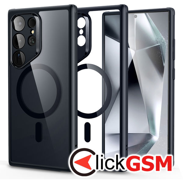 ESR - Classic Hybrid HaloLock - Samsung Galaxy S24 Ultra - Clear Black