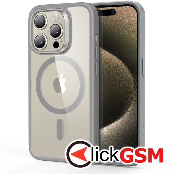 ESR - Classic Hybrid HaloLock - iPhone 15 Pro Max - Clear Grey