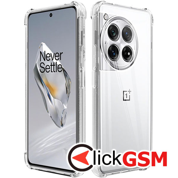 Techsuit - Shockproof Clear Silicone - OnePlus 12 - Clear