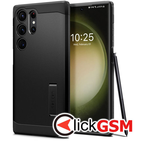 Spigen - Tough Armor - Samsung Galaxy S23 Ultra - Black