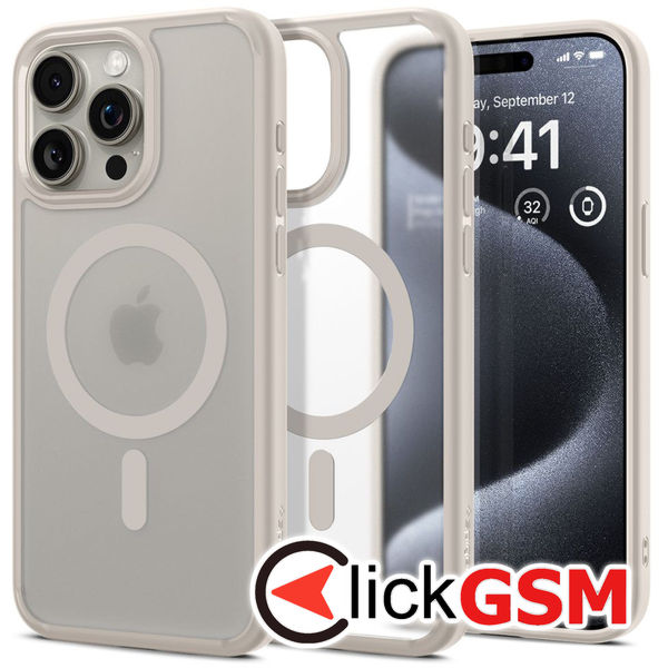 Spigen - Ultra Hybrid - iPhone 15 Pro Max - Frost Natural Titanium