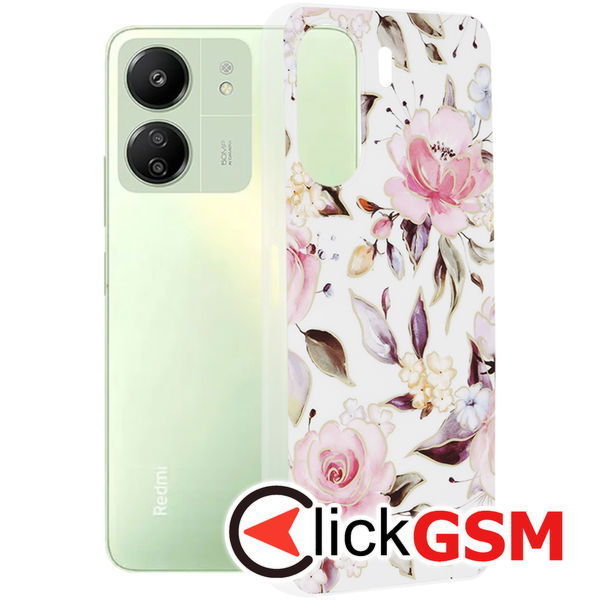 Techsuit - Marble Series - Xiaomi Redmi 13C 4G / Poco C65 - Chloe White