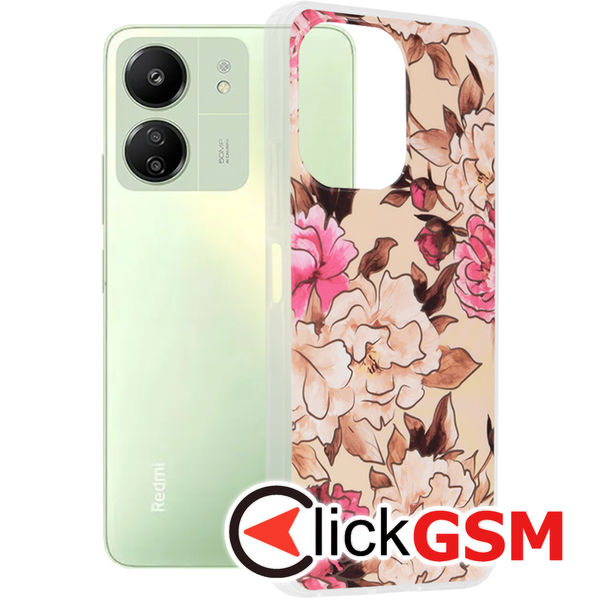 Techsuit - Marble Series - Xiaomi Redmi 13C 4G / Poco C65 - Mary Berry Nude