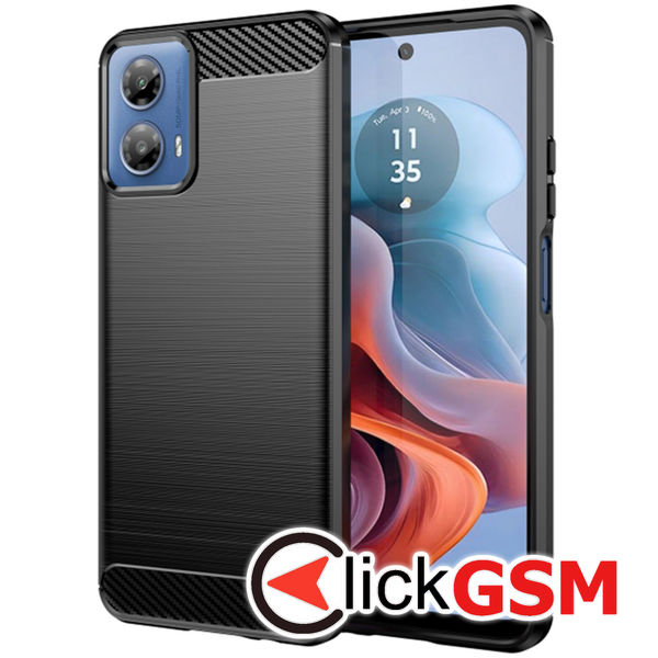 Techsuit - Carbon Silicone - Motorola Moto G34 - Black