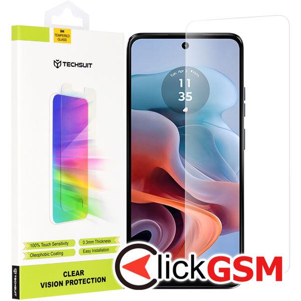 Techsuit - Clear Vision Glass - Motorola Moto G34 - Transparent