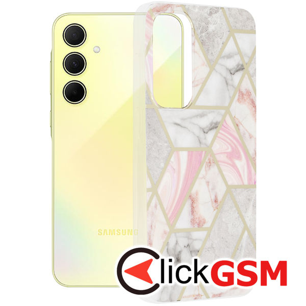 Techsuit - Marble Series - Samsung Galaxy A35 5G - Pink Hex