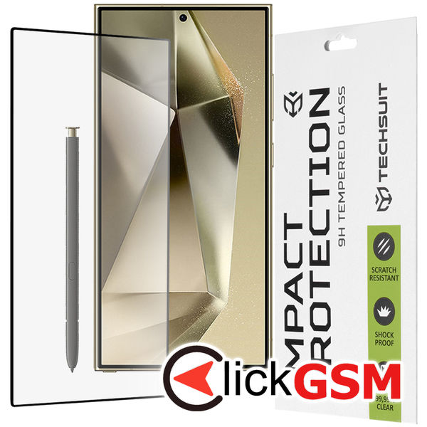 Folie pentru Samsung Galaxy S24 Ultra - Techsuit 111D Full Glue Glass - Black