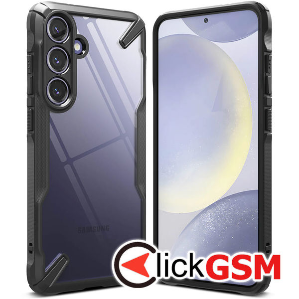 Husa pentru Samsung Galaxy S24 - Ringke Fusion X - Negru