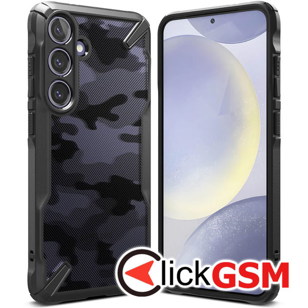 Husa pentru Samsung Galaxy S24 - Ringke Fusion X Design - Camo Black