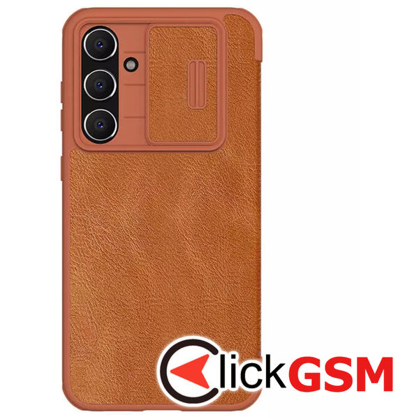 Nillkin - Qin Pro Leather Case - Samsung Galaxy S23 FE - Brown