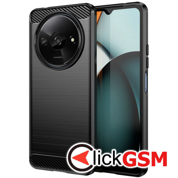 Techsuit - Carbon Silicone - Xiaomi Redmi A3 - Black