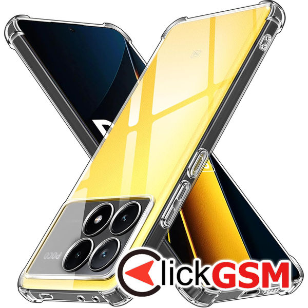 Techsuit - Shockproof Clear Silicone - Xiaomi Poco X6 Pro - Clear