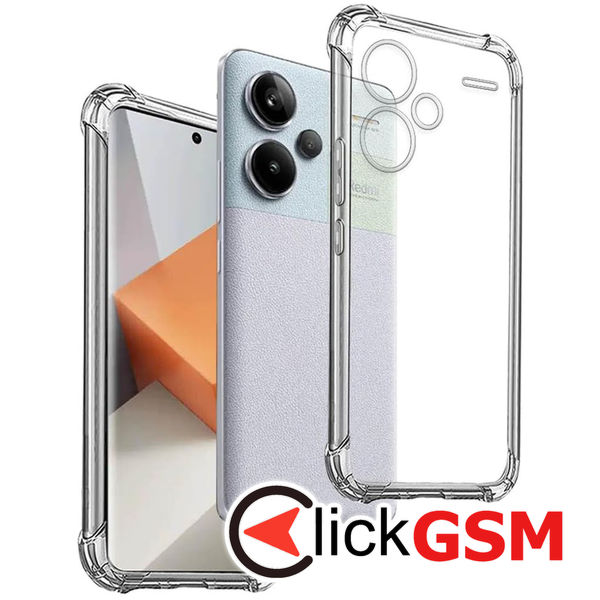 Techsuit - Shockproof Clear Silicone - Xiaomi Redmi Note 13 Pro+ 5G - Clear