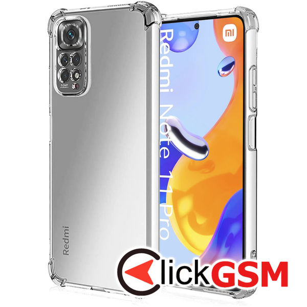 Techsuit - Shockproof Clear Silicone - Xiaomi Redmi Note 11 Pro 4G / Note 11 Pro 5G / Note 12 Pro 4G - Clear