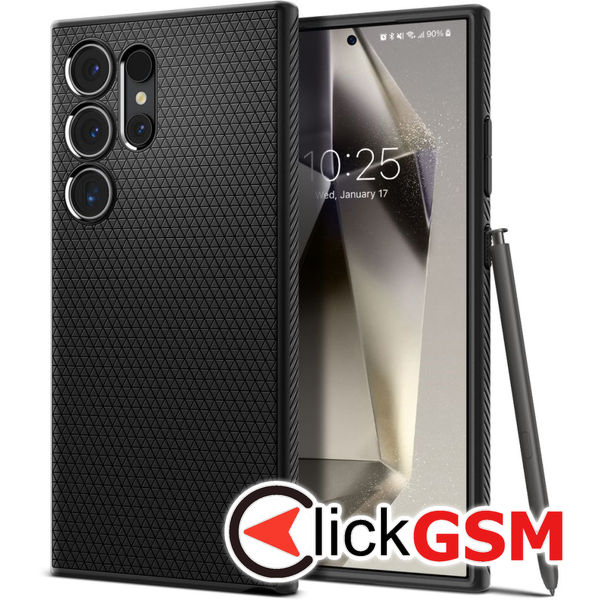 Husa pentru Samsung Galaxy S24 Ultra - Spigen Liquid Air - Negru Mat