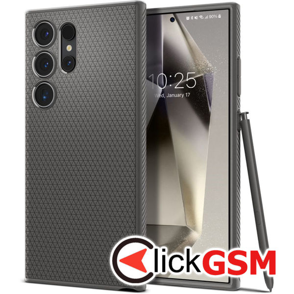 Husa pentru Samsung Galaxy S24 Ultra - Spigen Liquid Air - Granite Grey