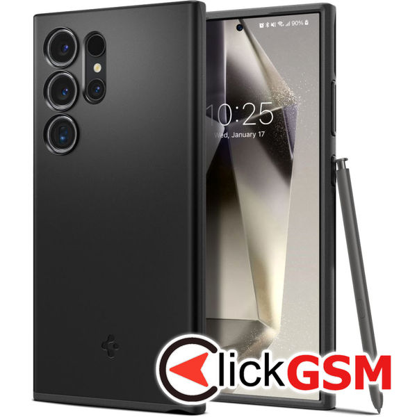 Husa pentru Samsung Galaxy S24 Ultra - Spigen Thin Fit - Negru