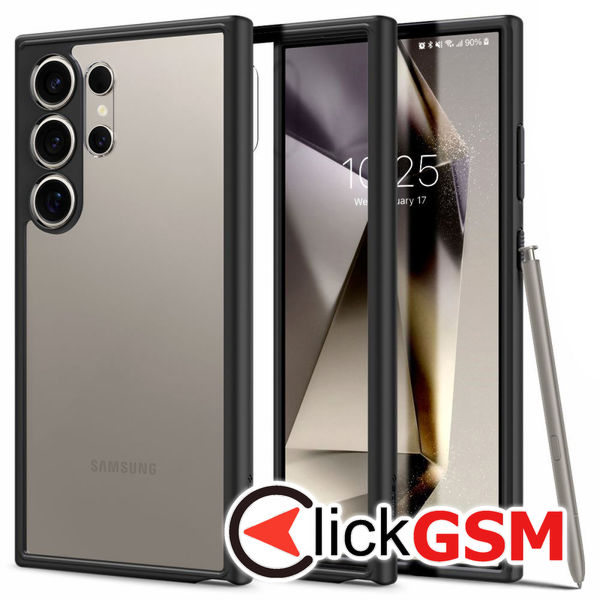 Husa pentru Samsung Galaxy S24 Ultra - Spigen Ultra Hybrid - Negru Mat