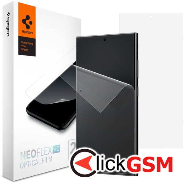 Folie Silicon pentru Samsung Galaxy S24 Ultra (set 2) - Spigen Neo Flex - Clear