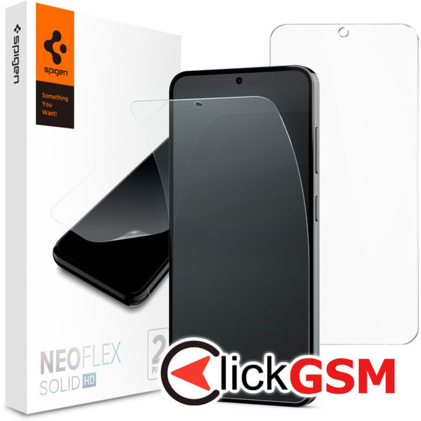 Folie Silicon pentru Samsung Galaxy S24 (set 2) - Spigen Neo Flex - Clear