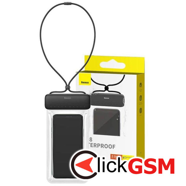 Baseus - Waterproof Case (P60263700113-00) - IPX8, with Slide Lock, for Phone 7.2" - Cluster Black