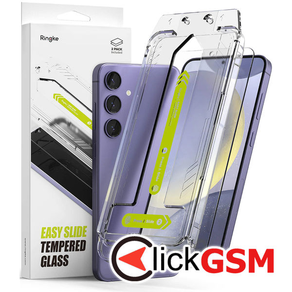 Ringke - Easy Slide Tempered Glass (2 pack) - Samsung Galaxy S24+ - Clear