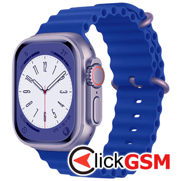Techsuit - Watchband (W038) -  Apple Watch 1/2/3/4/5/6/7/8/9/SE/SE 2/Ultra/Ultra 2 (42/44/45/49mm) - Blue