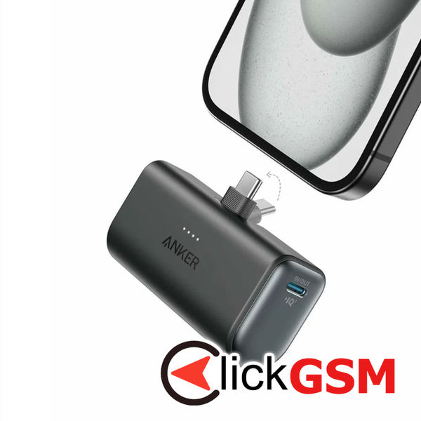 Anker - Power Bank Nano (A1653H11) - USB-C Connector, 5000mAh, 22.5W - Black