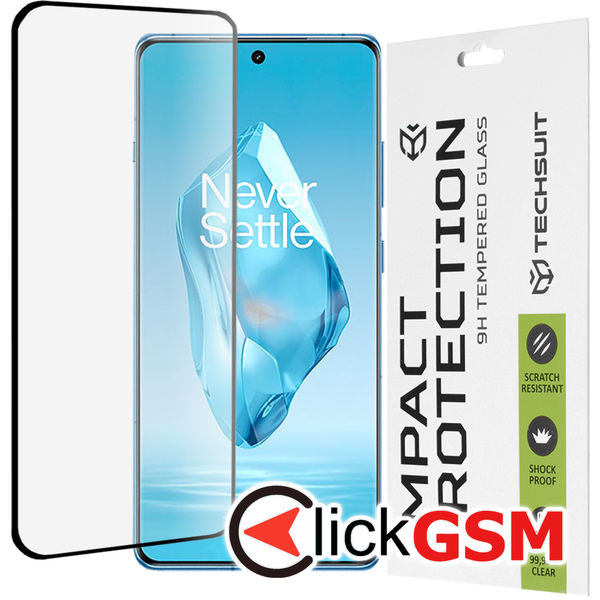 Techsuit - 111D Full Cover / Full Glue Glass / 3D Curved Screen - OnePlus 12R - Black
