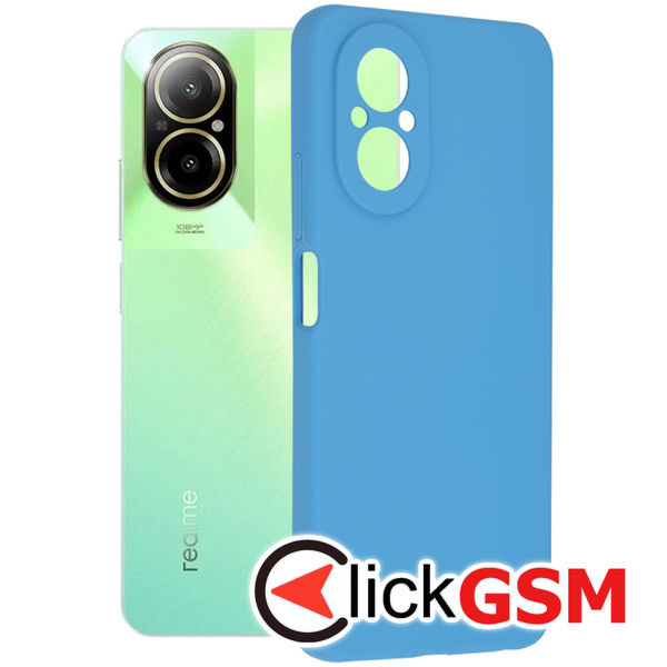 Techsuit - Soft Edge Silicone - Realme C67 4G - Denim Blue