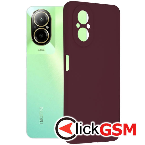 Techsuit - Soft Edge Silicone - Realme C67 4G - Plum Violet