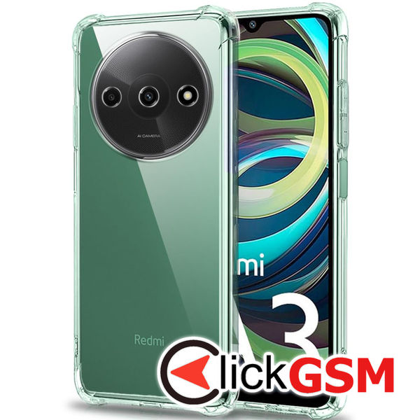 Techsuit - Shockproof Clear Silicone - Xiaomi Redmi A3 - Clear