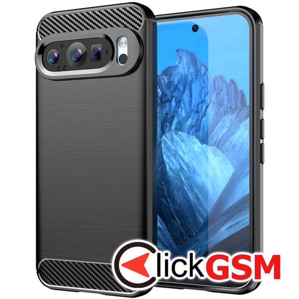 Techsuit - Carbon Silicone - Google Pixel 9 - Black