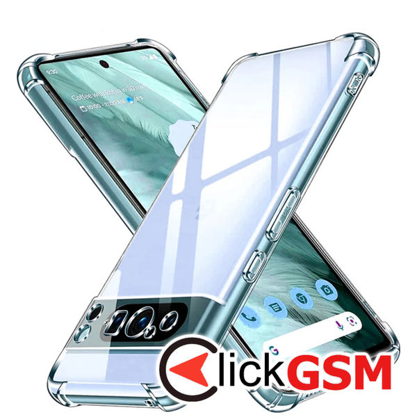 Techsuit - Shockproof Clear Silicone - Google Pixel 9 Pro - Clear
