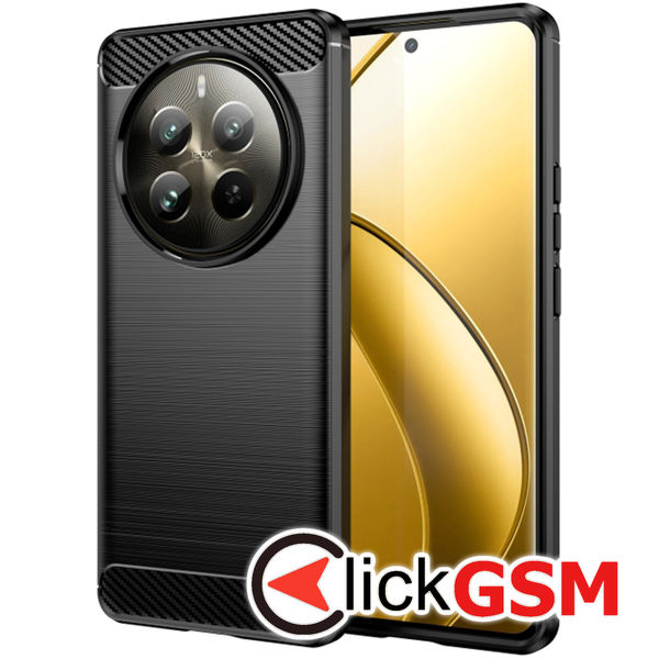 Techsuit - Carbon Silicone - Realme 12 Pro / 12 Pro+ - Black