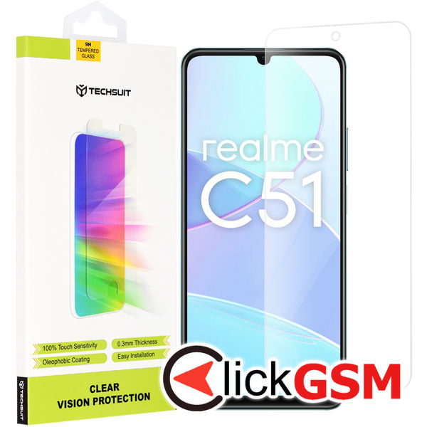 Techsuit - Clear Vision Glass - Realme C51 / Note 50 - Transparent