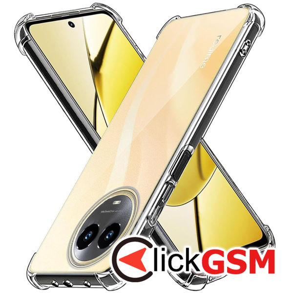 Techsuit - Shockproof Clear Silicone - Realme 11 5G - Clear