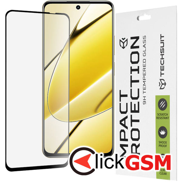 Techsuit - 111D Full Cover / Full Glue Glass - Realme 11 5G - Black