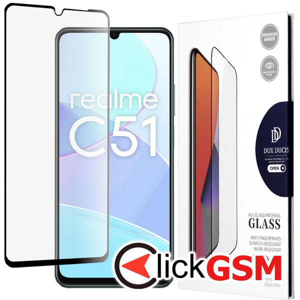 Dux Ducis - Tempered Glass - Realme C51 / Note 50 - Black
