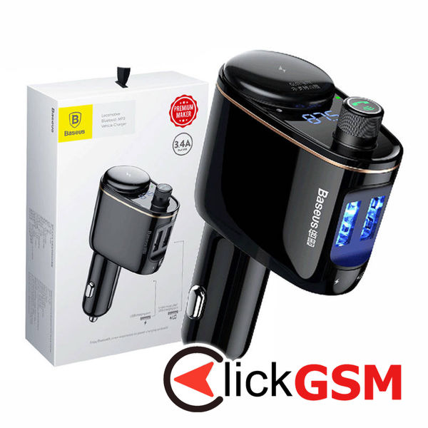 Baseus - Car MP3 Player S-06 (CCHC000001) - Bluetooth, 12-24V - Black