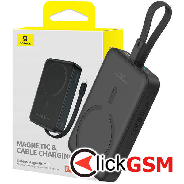 Baseus - Power Bank Magnetic Mini (P10022109113-00) - MagSafe, USB-C, 10000mAh, 20W - Black