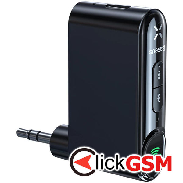 Baseus - Wireless Transmitter BSBA-02 (WXQY010001) - Bluetooth 5.0, Aux, 50Hz-20kHz, 145mAh, Micro-USB Charging Port - Black