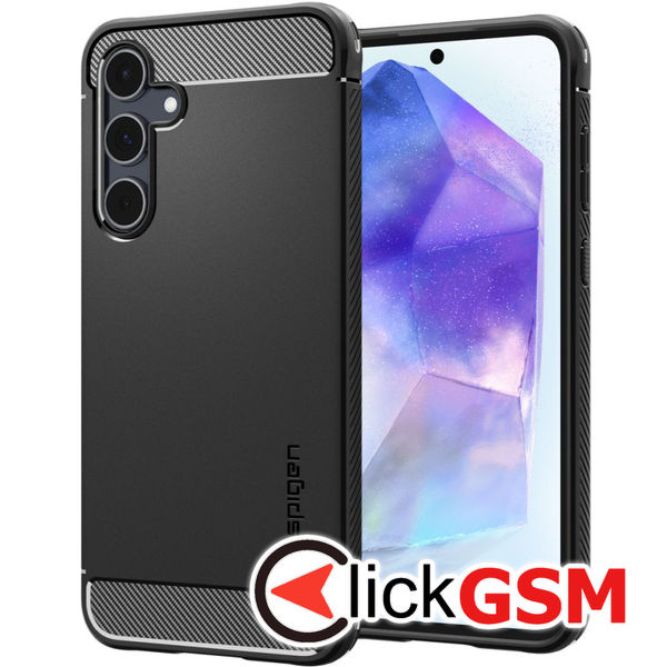 Spigen - Rugged Armor - Samsung Galaxy A55 5G - Black