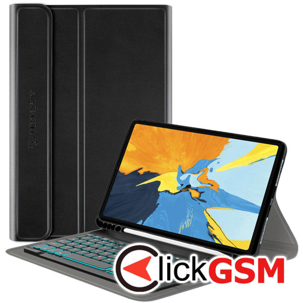 Techsuit - CozyTab Case (with Pencil Holder/RGB Keyboard) - iPad Pro 11 (2018/2020/2021/2022)?- Black