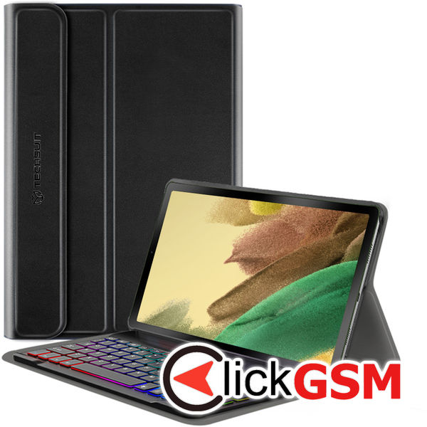 Techsuit - CozyTab Case (with RGB Wireless Magnetic Keyboard) - Samsung Galaxy Tab A7 Lite?- Black