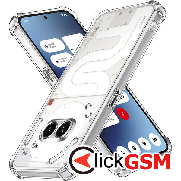 Techsuit - Shockproof Clear Silicone - Nothing Phone (2a) - Clear