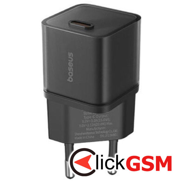 Baseus - Wall Charger (P10162503113-00) - GaN5S, Type-C, 20W - Black