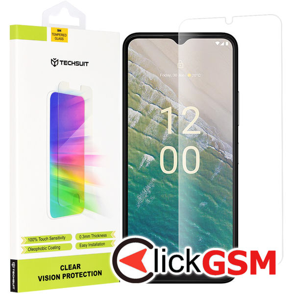 Techsuit - Clear Vision Glass - Nokia C32 - Transparent