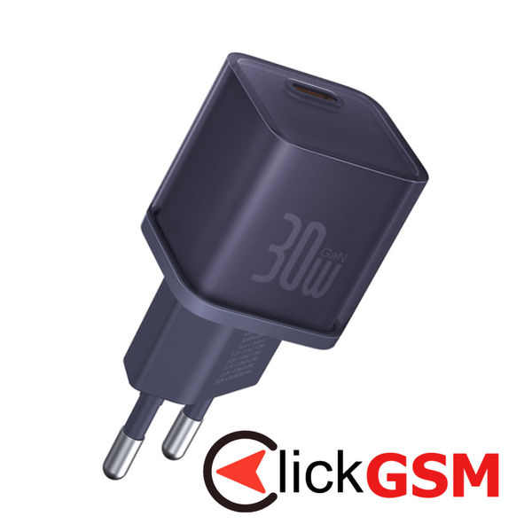 Baseus - Wall Charger Gallium Nitride (P10162504523-00) - GaN5S, Type-C, Fast Charge, 30W - Purple